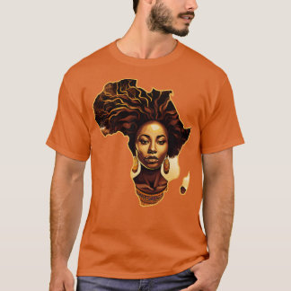Melanin African Africa Map Shape T-Shirt