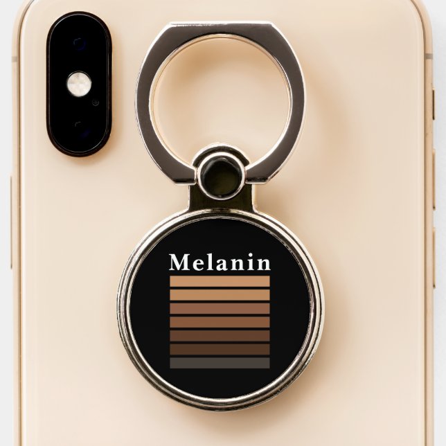 Melanin African American Black History Month Phone Ring Stand (Close Up)