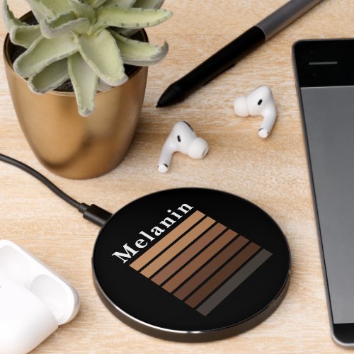 Melanin African American Black History Month Wireless Charger