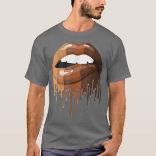 Melanin Afro Lips Women Girl Apparel, Black Americ T-Shirt