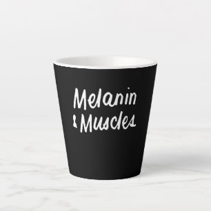 Melanin And Muscles Black Is Beautiful Workout Gym Latte Mug