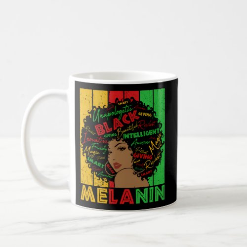 Melanin Black Juneteenth Afro African American Coffee Mug