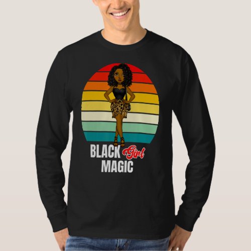 Melanin Black Queen Girl Magic Girls Black History T_Shirt