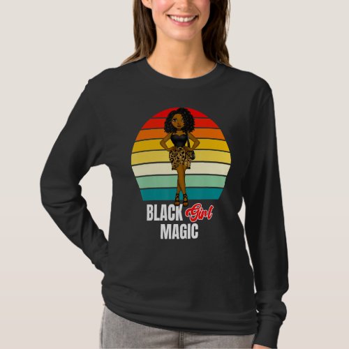 Melanin Black Queen Girl Magic Girls Black History T_Shirt