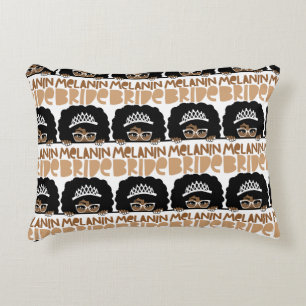 Melanin Bride Accent Pillow