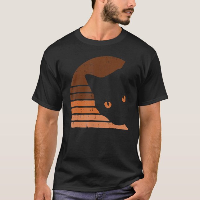 Melanin Cat Black History Month Retro BLM African  T-Shirt (Front)