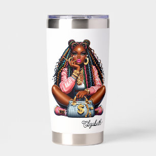 Melanin Chic Hustler African American Urban Insulated Tumbler