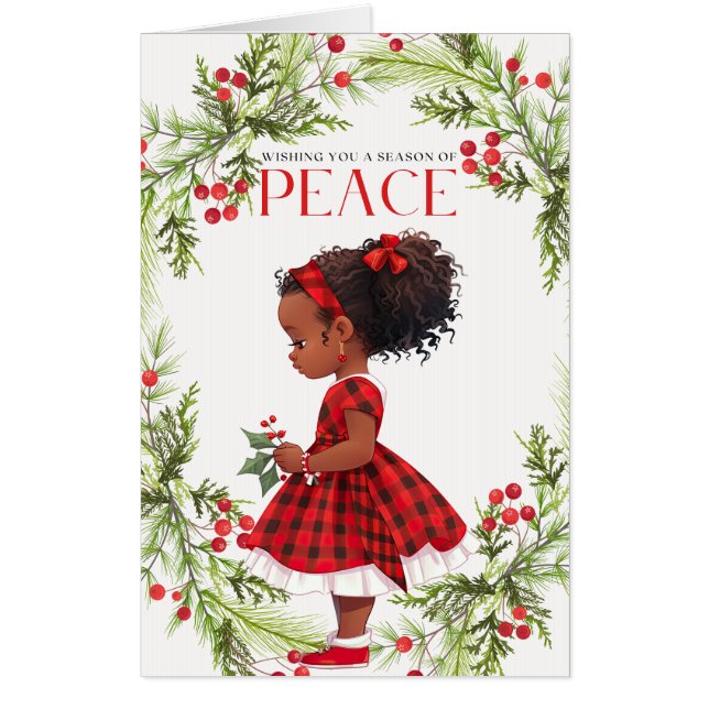 Melanin Christmas Black Girl Magic Xmas Magic Fun Card (Front)