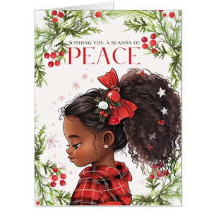 Melanin Christmas Black Girl Magic Xmas Magic Fun Card