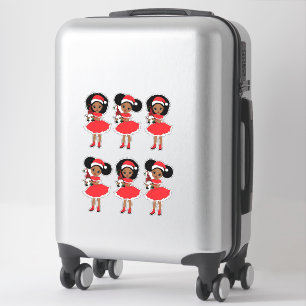 Melanin Christmas Black Girl Xmas Magic Girls Fun Sticker