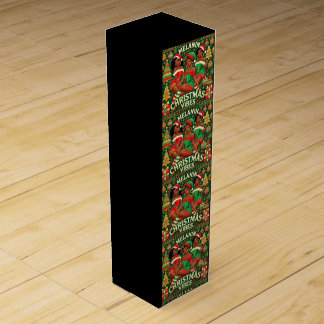Melanin Christmas Vibes Wine Box