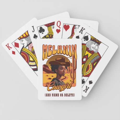 MELANIN COWGIRL Black Girl Western Cowboy Poker Cards