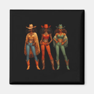 Melanin Cowgirls African Melanin Cowgirl Swag Blac Magnet