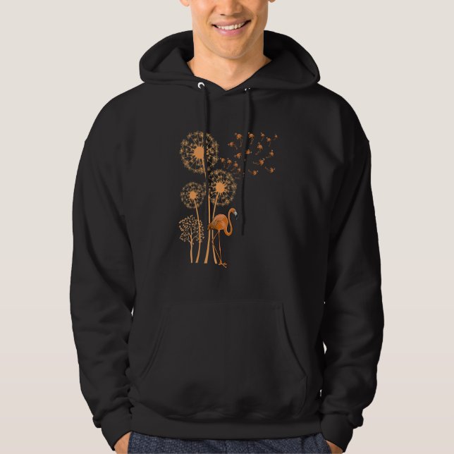 Melanin Dandelion Flamingo Black History Month Cut Hoodie (Front)