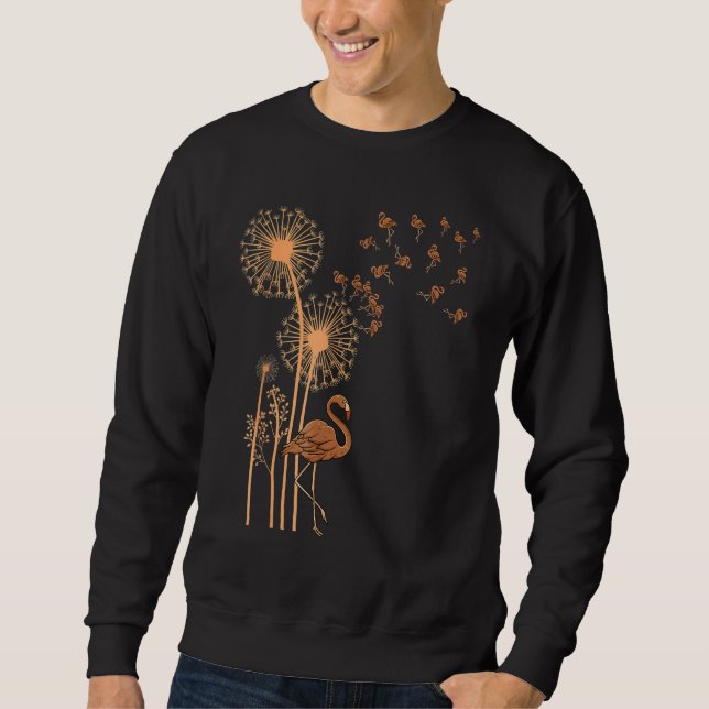 Melanin Dandelion Flamingo Black History Month Cut Sweatshirt (Front)