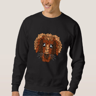 Melanin Dog Face Heart Black History Month Cute BL Sweatshirt