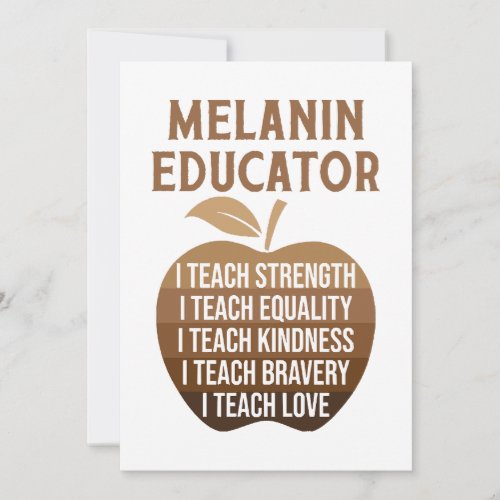 Melanin Educator Teacher BHM Invitation