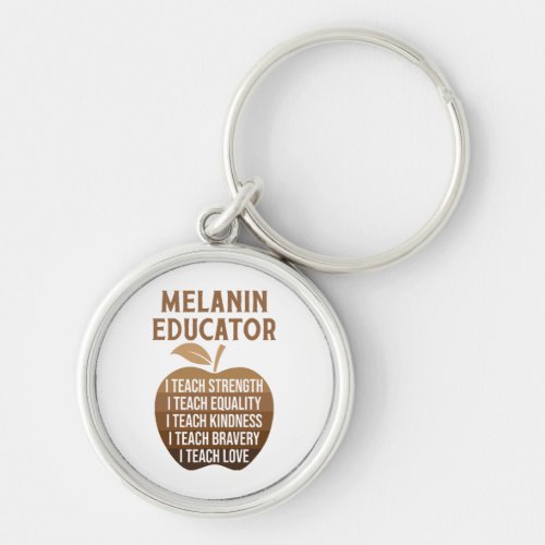 Melanin Educator Teacher BHM Keychain