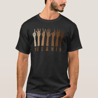 Melanin Every Shade Slays Love Your Skin Black Pri T-Shirt