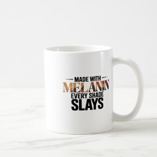Melanin Every Shade Slays Natural Hair Afro Queen Coffee Mug