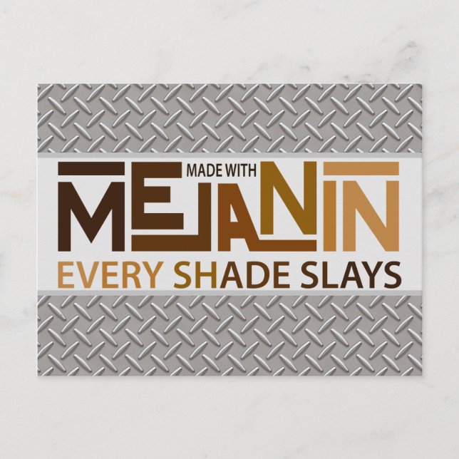 Melanin Every Shade Slays Postcard (Front)