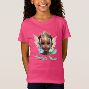 Melanin fairy princess fairytale theme girly girls T-Shirt