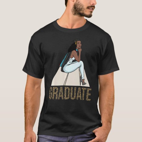 Melanin Grad Black Girl Graduation Women Graduatin T_Shirt