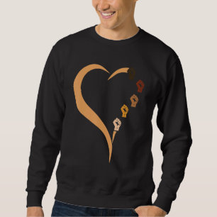 Melanin Hands Heart Valentines Day Black History M Sweatshirt