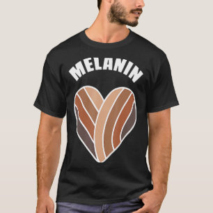 Melanin Heart Black History Month Cute Blm African T-Shirt