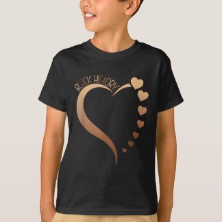Melanin Heart Black History Month Proud Black Afri T-Shirt