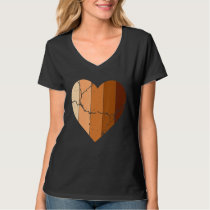 Melanin Heart Black History Pride Valentines Day T-Shirt