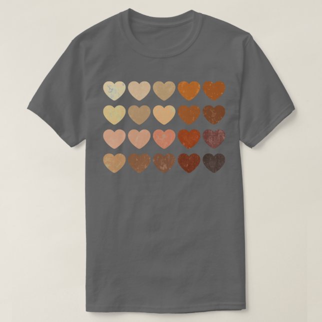 melanin hearts African Black Pride Gift  T-Shirt (Design Front)
