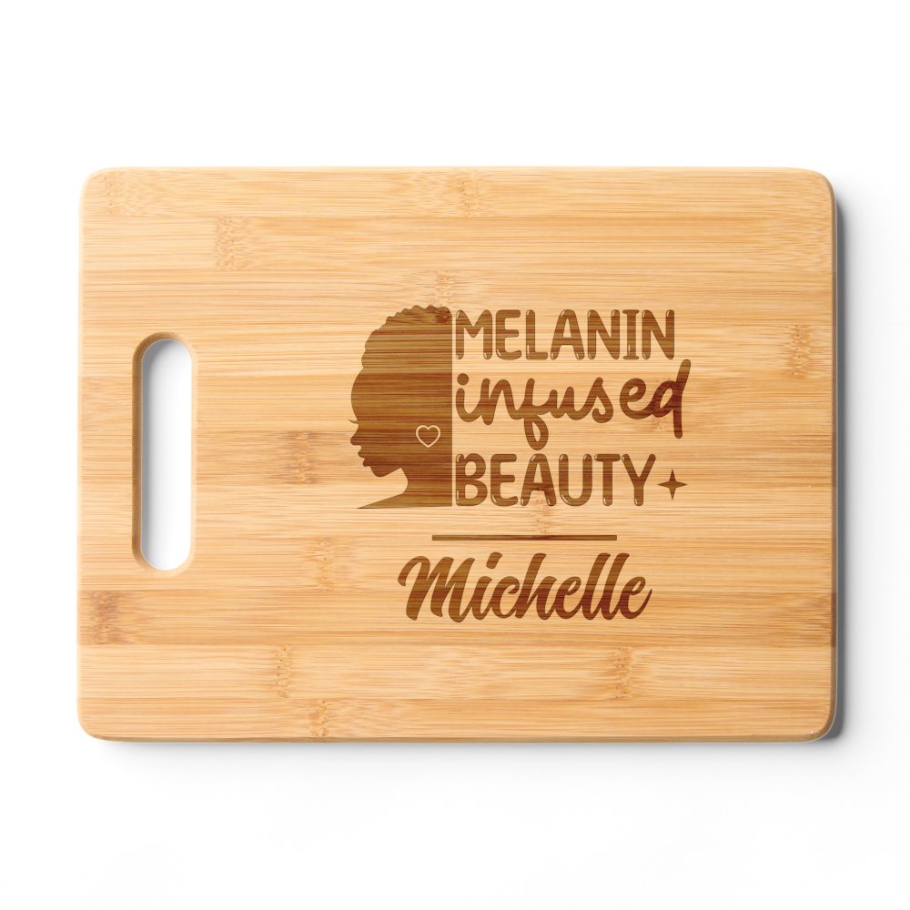 Melanin infused beauty Charcuterie Custom Cutting Board