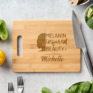 Melanin infused beauty Charcuterie Engraved Cutting Board