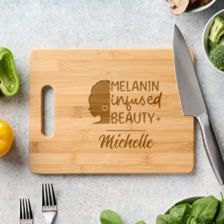 Melanin infused beauty Charcuterie Engraved Cutting Board