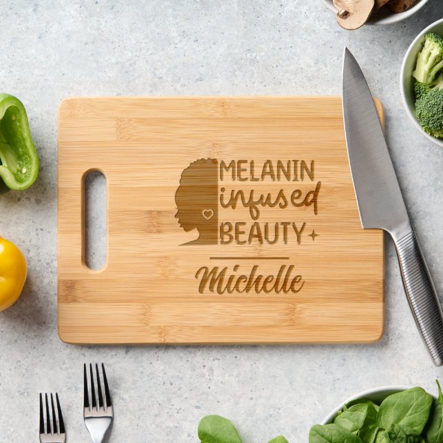 Melanin infused beauty Charcuterie Engraved Cutting Board (Kitchen Counter)