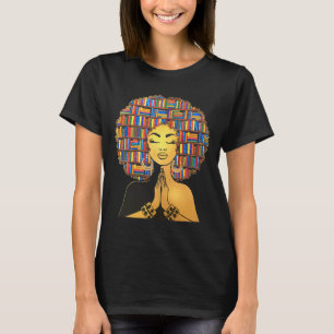 Melanin Librarian Bookworm Book Lover Black Histor T-Shirt