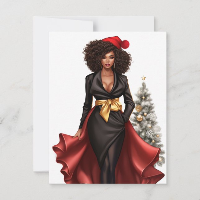 Melanin Magic Holiday Christmas Card (Front)