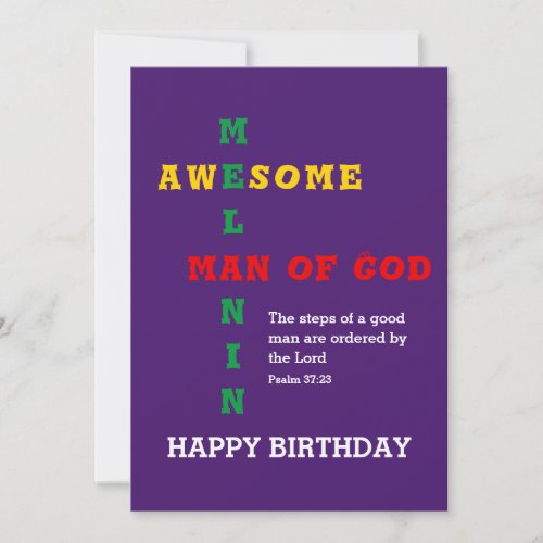 Melanin Man of God BIRTHDAY Card