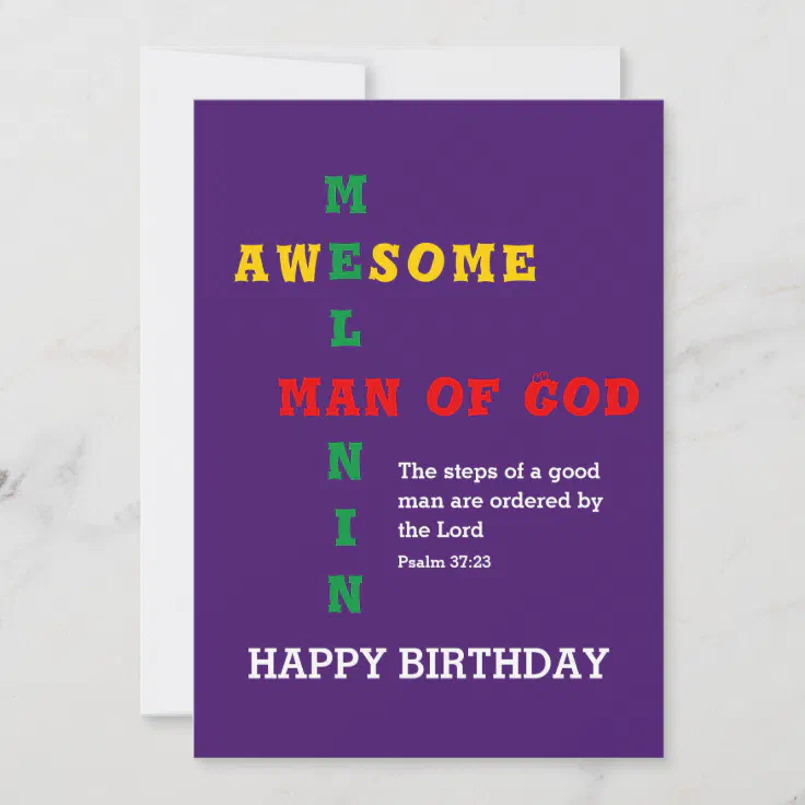 Melanin Man of God BIRTHDAY Card Zazzle