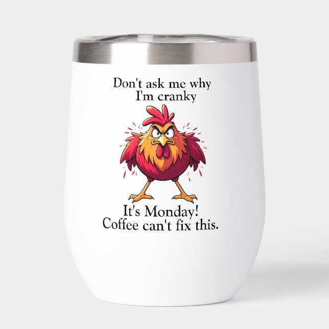 Melanin Meme Emporium, Office Culture at it's Best Thermal Wine Tumbler (Back)