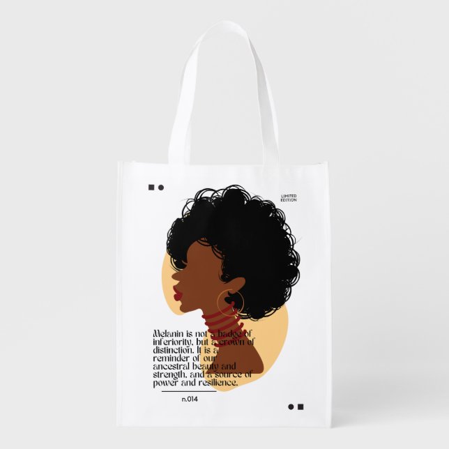 Melanin Motivation Grocery Bag (Front)