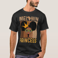 Melanin Princess African American Afro Puff Black