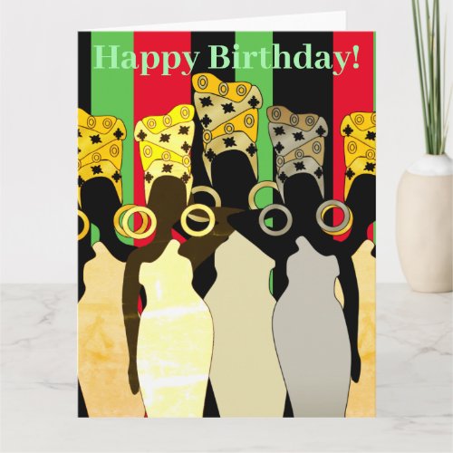 Melanin Queen African American Birthday Card