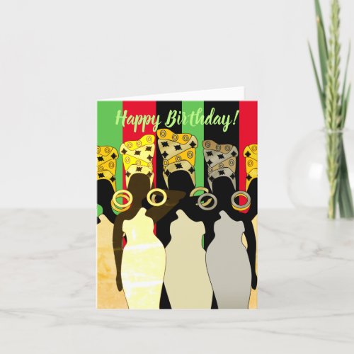 Melanin Queen African American Birthday Card