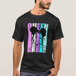 Melanin Queen Afro Puffs Hair Womens Black Empower T-Shirt