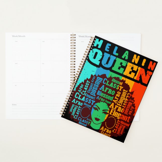 Melanin Queen Black Girl Magic African Sista Love Planner (Display)