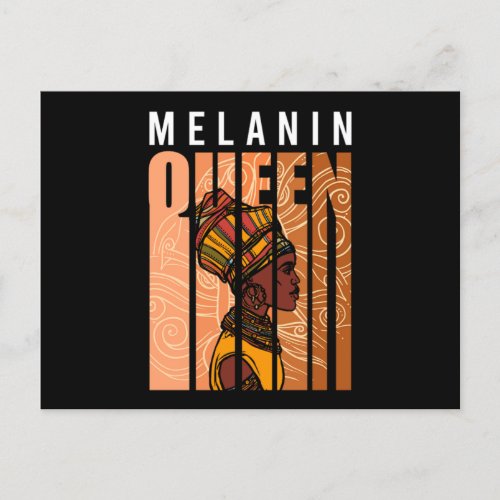 Melanin Queen Black History Month African American Postcard