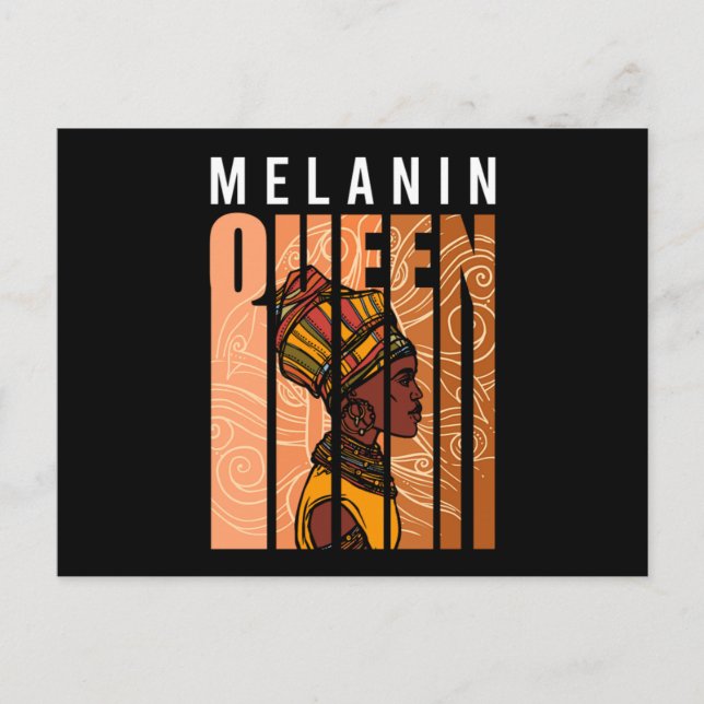 Melanin Queen Black History Month African American Postcard (Front)