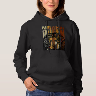 Melanin Queen Black History Month Afro African Pri Hoodie